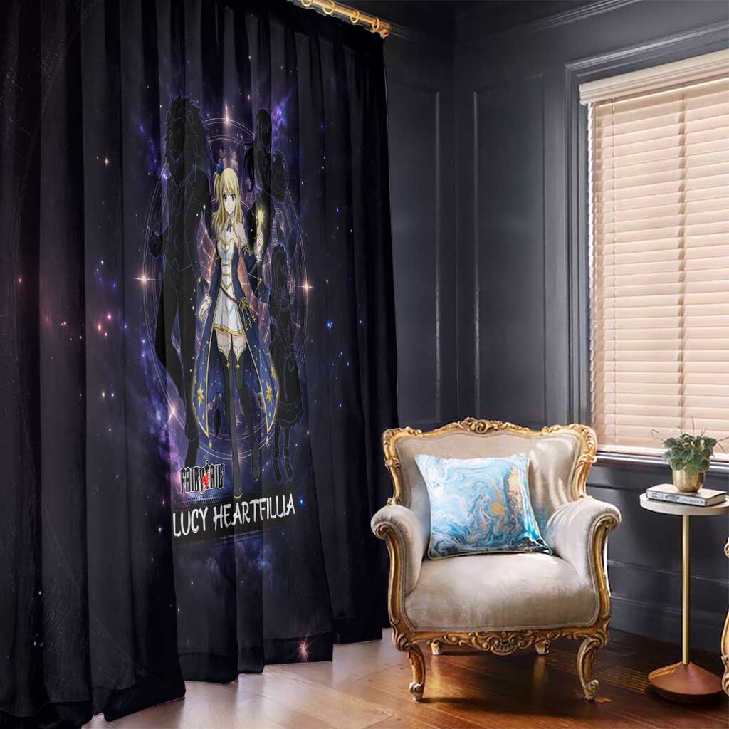 Lucy Heartfilia Fairy Tail Window Curtain Celestial Spirit Anime Style with Zodiac Key Magic