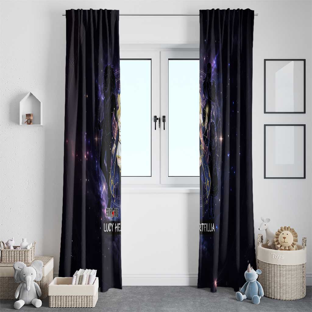 Lucy Heartfilia Fairy Tail Window Curtain Celestial Spirit Anime Style with Zodiac Key Magic