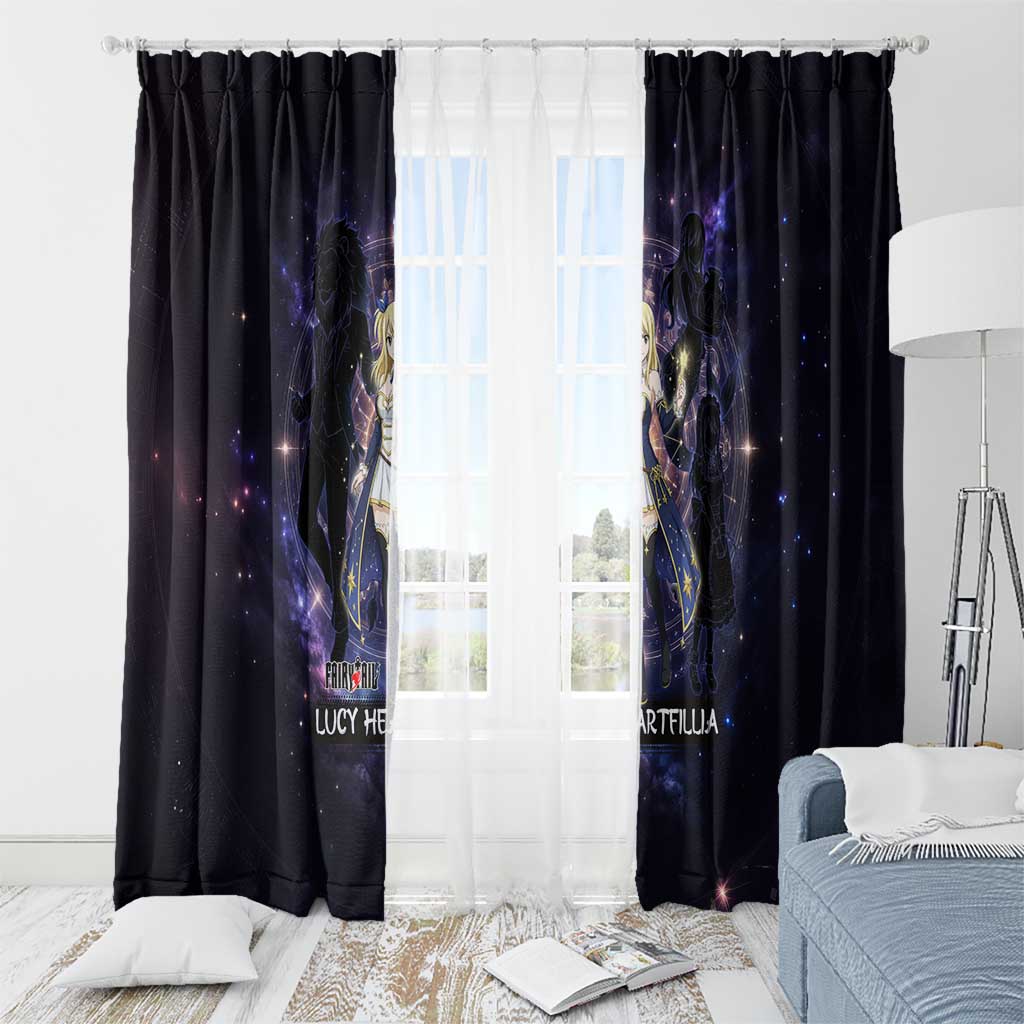 Lucy Heartfilia Fairy Tail Window Curtain Celestial Spirit Anime Style with Zodiac Key Magic