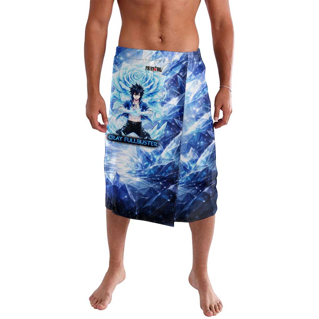 Gray Fullbuster Fairy Tail Lavalava Ice Magic Anime Style with Crystal Freeze Motif