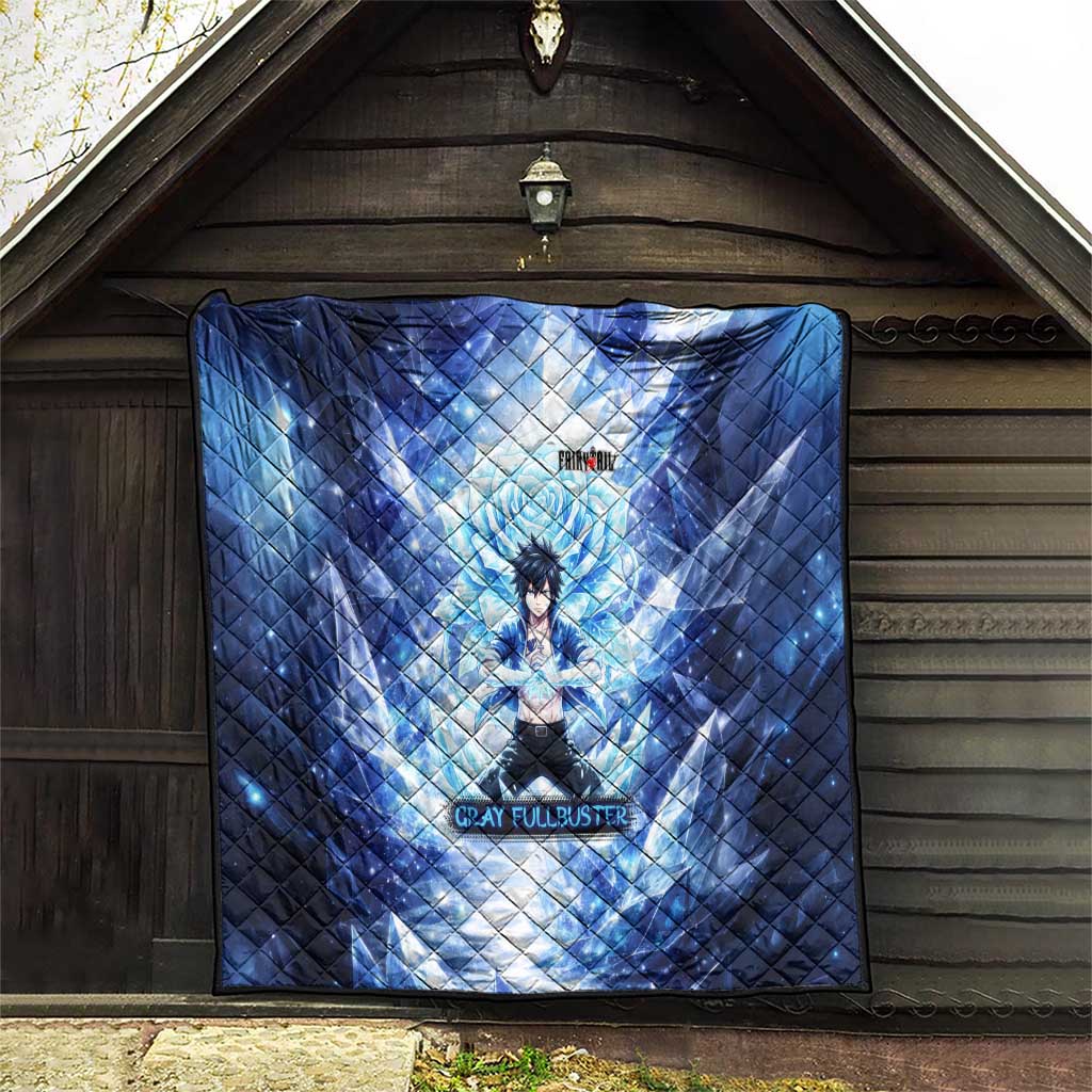 Gray Fullbuster Fairy Tail Quilt Ice Magic Anime Style with Crystal Freeze Motif