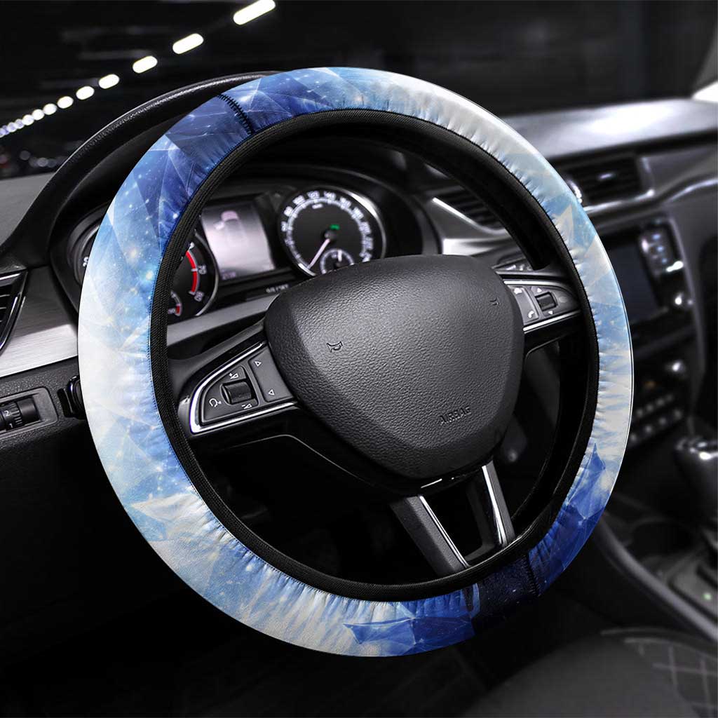 Gray Fullbuster Fairy Tail Steering Wheel Cover Ice Magic Anime Style with Crystal Freeze Motif