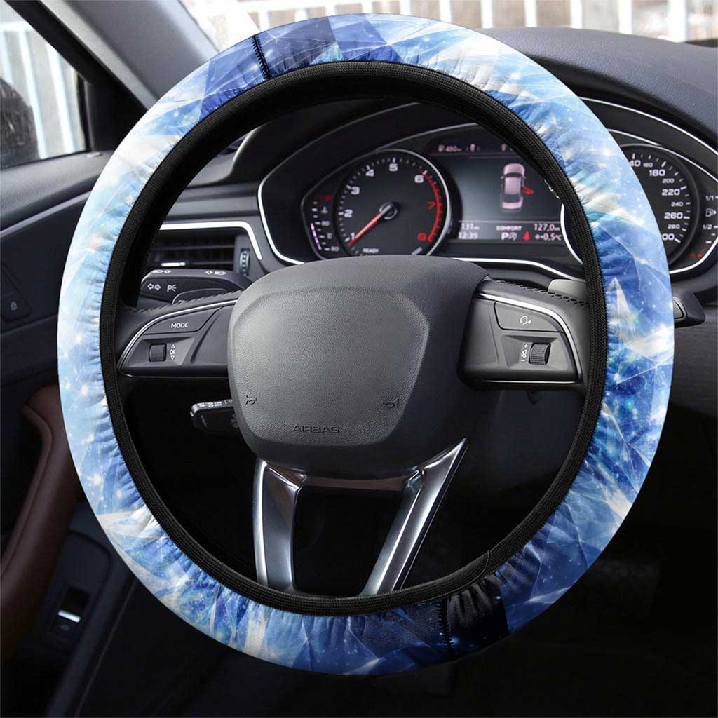 Gray Fullbuster Fairy Tail Steering Wheel Cover Ice Magic Anime Style with Crystal Freeze Motif