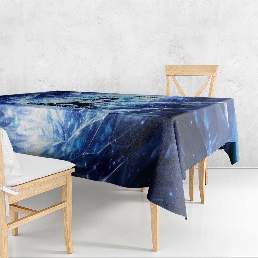 Gray Fullbuster Fairy Tail Tablecloth Ice Magic Anime Style with Crystal Freeze Motif