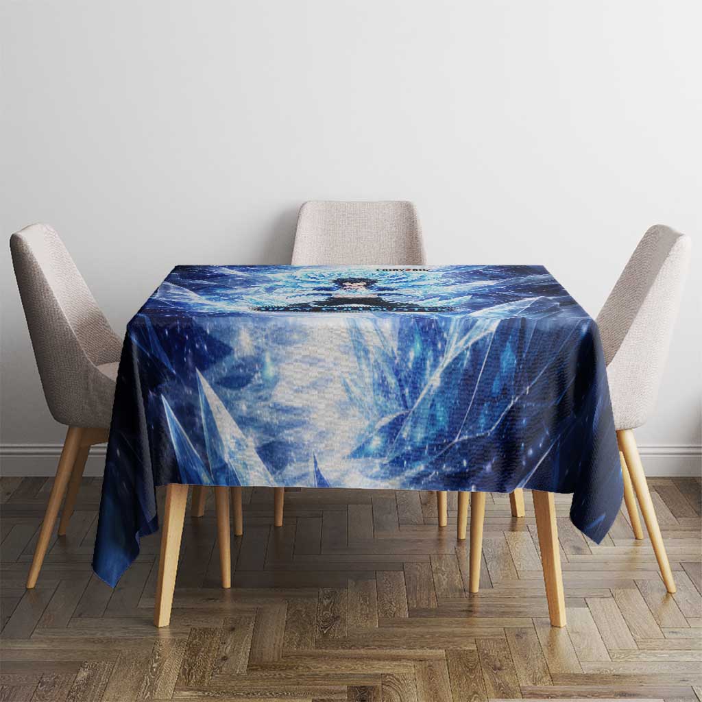 Gray Fullbuster Fairy Tail Tablecloth Ice Magic Anime Style with Crystal Freeze Motif