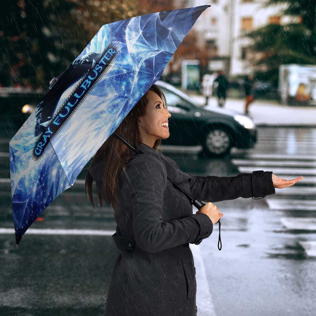 Gray Fullbuster Fairy Tail Umbrella Ice Magic Anime Style with Crystal Freeze Motif