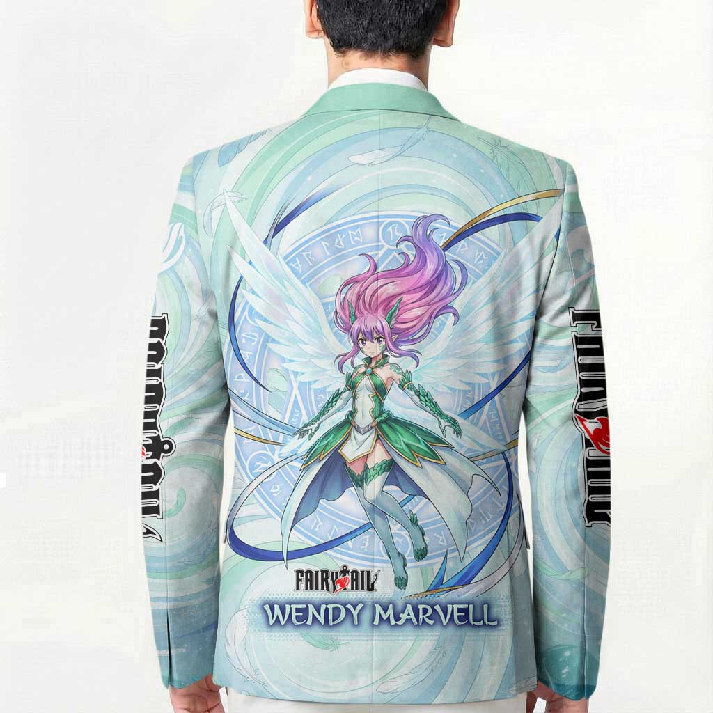 Wendy Marvell Fairy Tail Blazer Sky Dragon Anime Style with Pastel Wind and Wing Motif