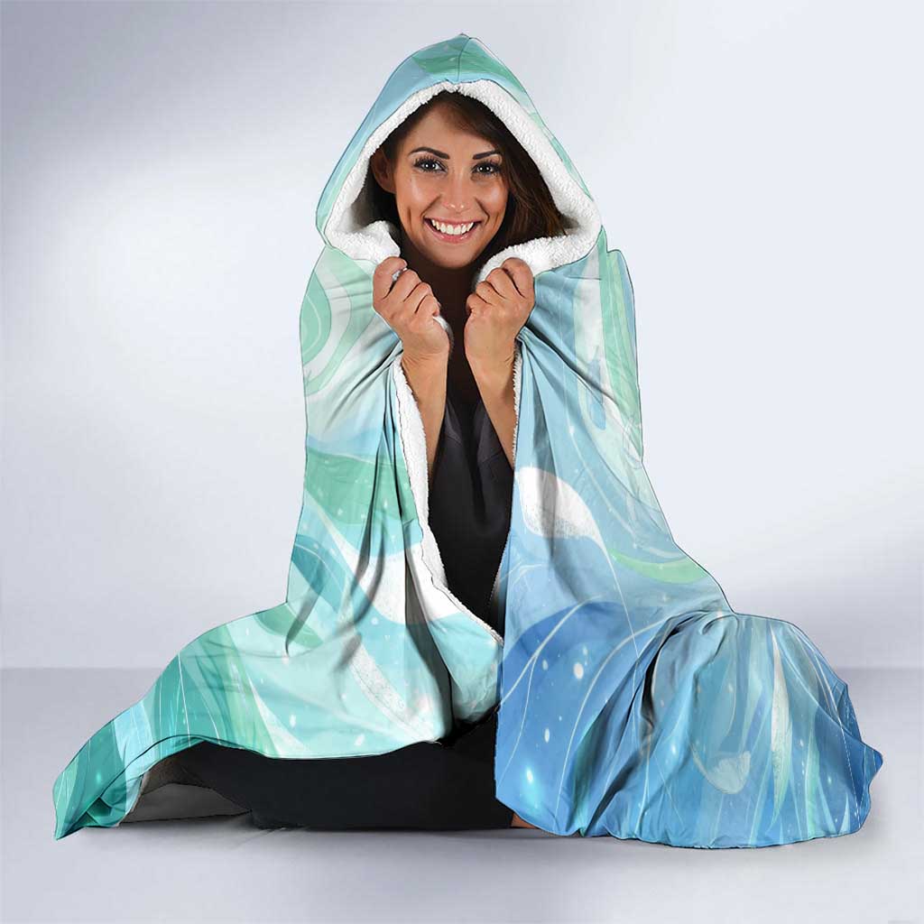 Wendy Marvell Fairy Tail Hooded Blanket Sky Dragon Anime Style with Pastel Wind and Wing Motif