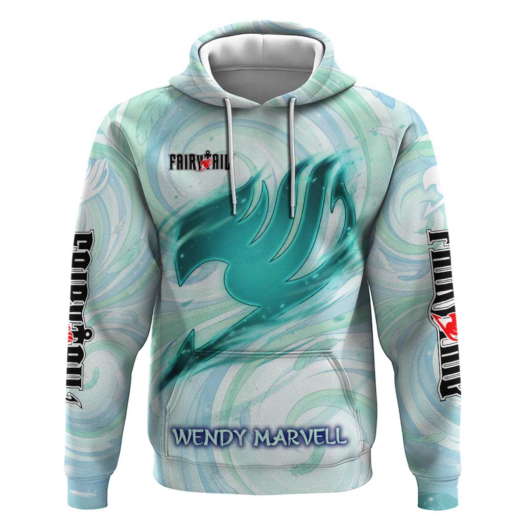 Wendy Marvell Fairy Tail Hoodie Sky Dragon Anime Style with Pastel Wind and Wing Motif