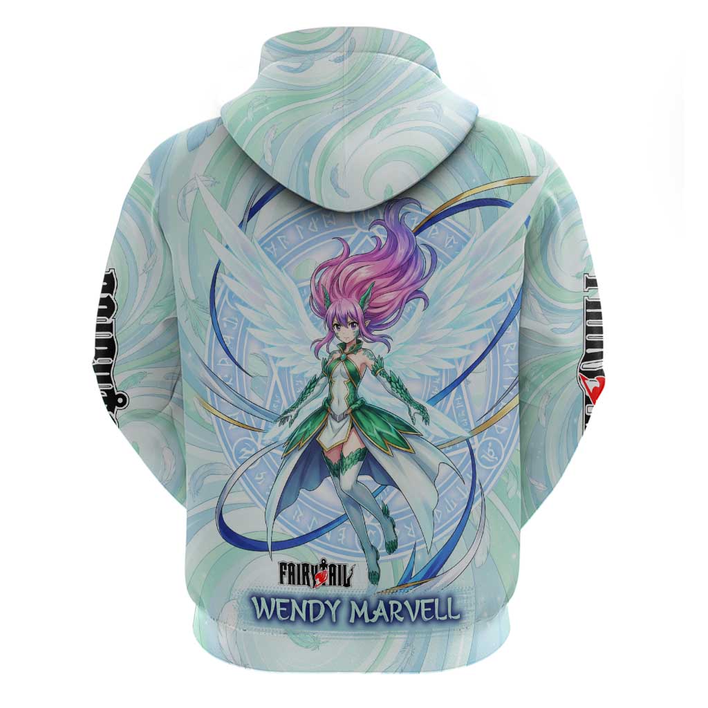 Wendy Marvell Fairy Tail Hoodie Sky Dragon Anime Style with Pastel Wind and Wing Motif