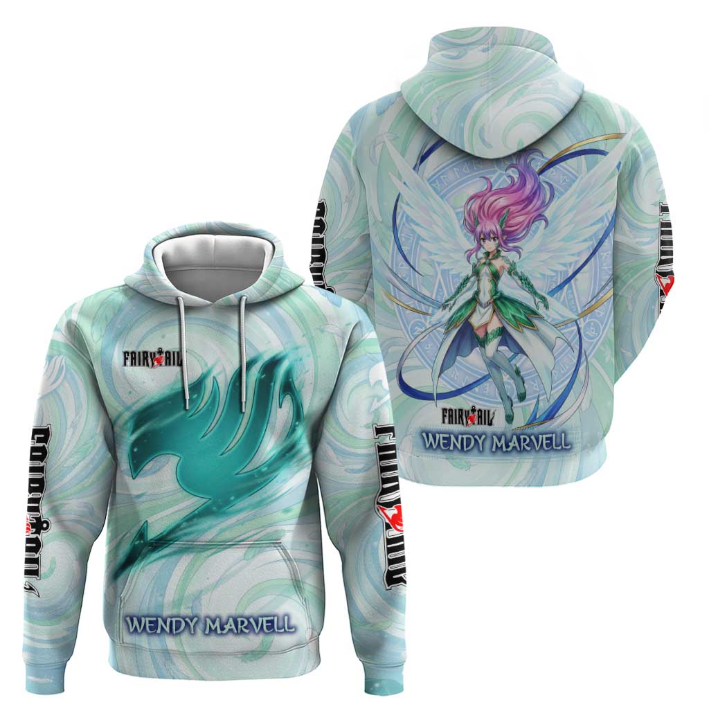 Wendy Marvell Fairy Tail Hoodie Sky Dragon Anime Style with Pastel Wind and Wing Motif