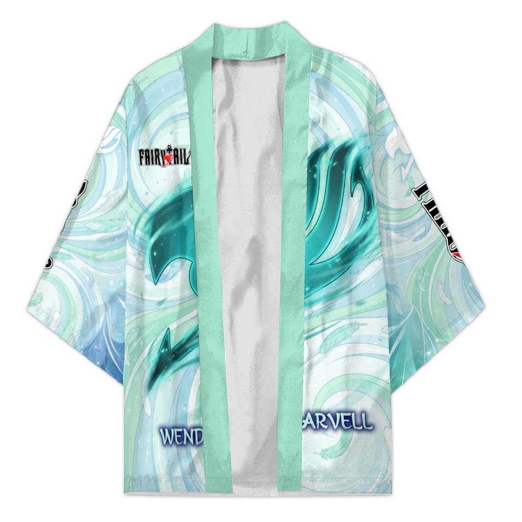 Wendy Marvell Fairy Tail Kimono Sky Dragon Anime Style with Pastel Wind and Wing Motif