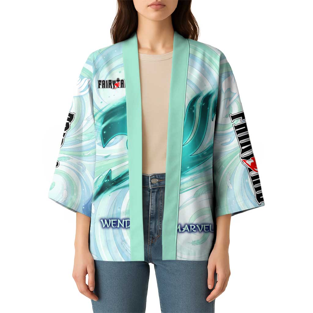 Wendy Marvell Fairy Tail Kimono Sky Dragon Anime Style with Pastel Wind and Wing Motif