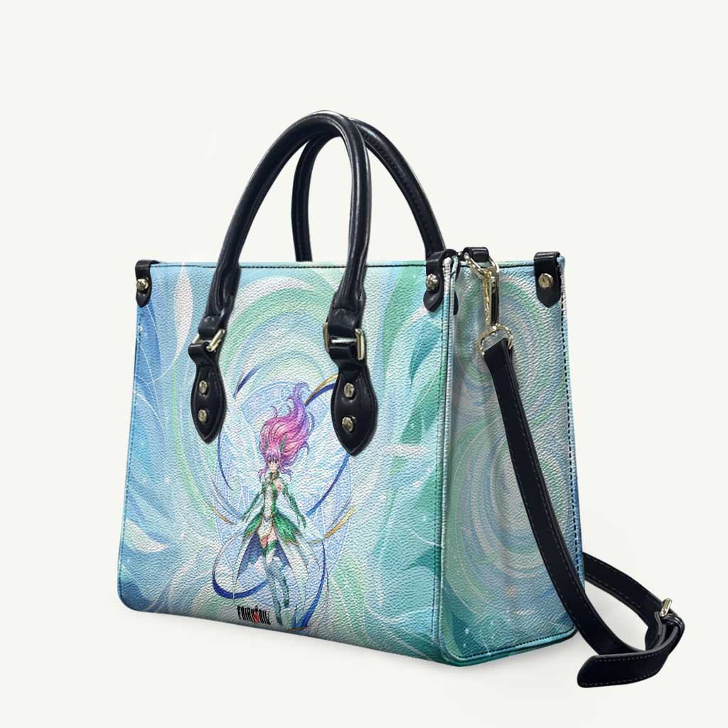 Wendy Marvell Fairy Tail Leather Bag Sky Dragon Anime Style with Pastel Wind and Wing Motif