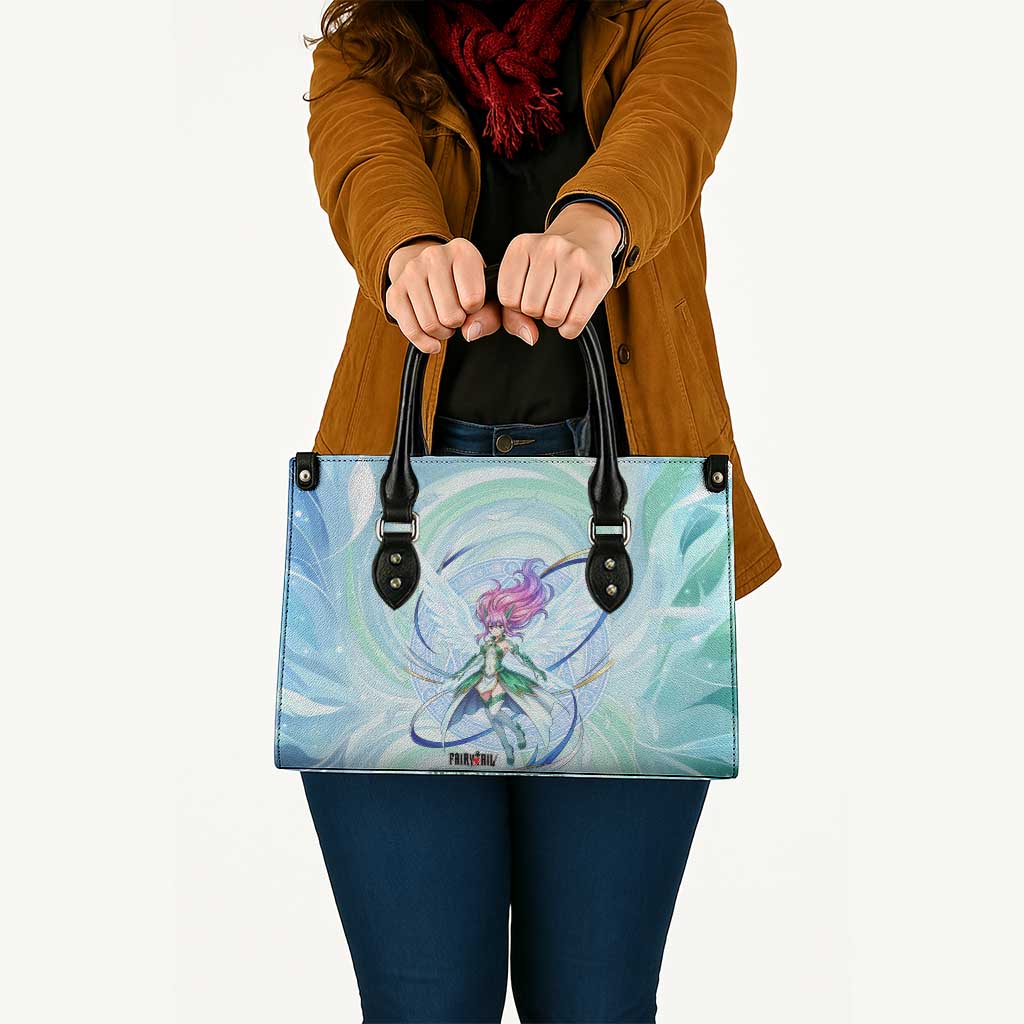 Wendy Marvell Fairy Tail Leather Bag Sky Dragon Anime Style with Pastel Wind and Wing Motif