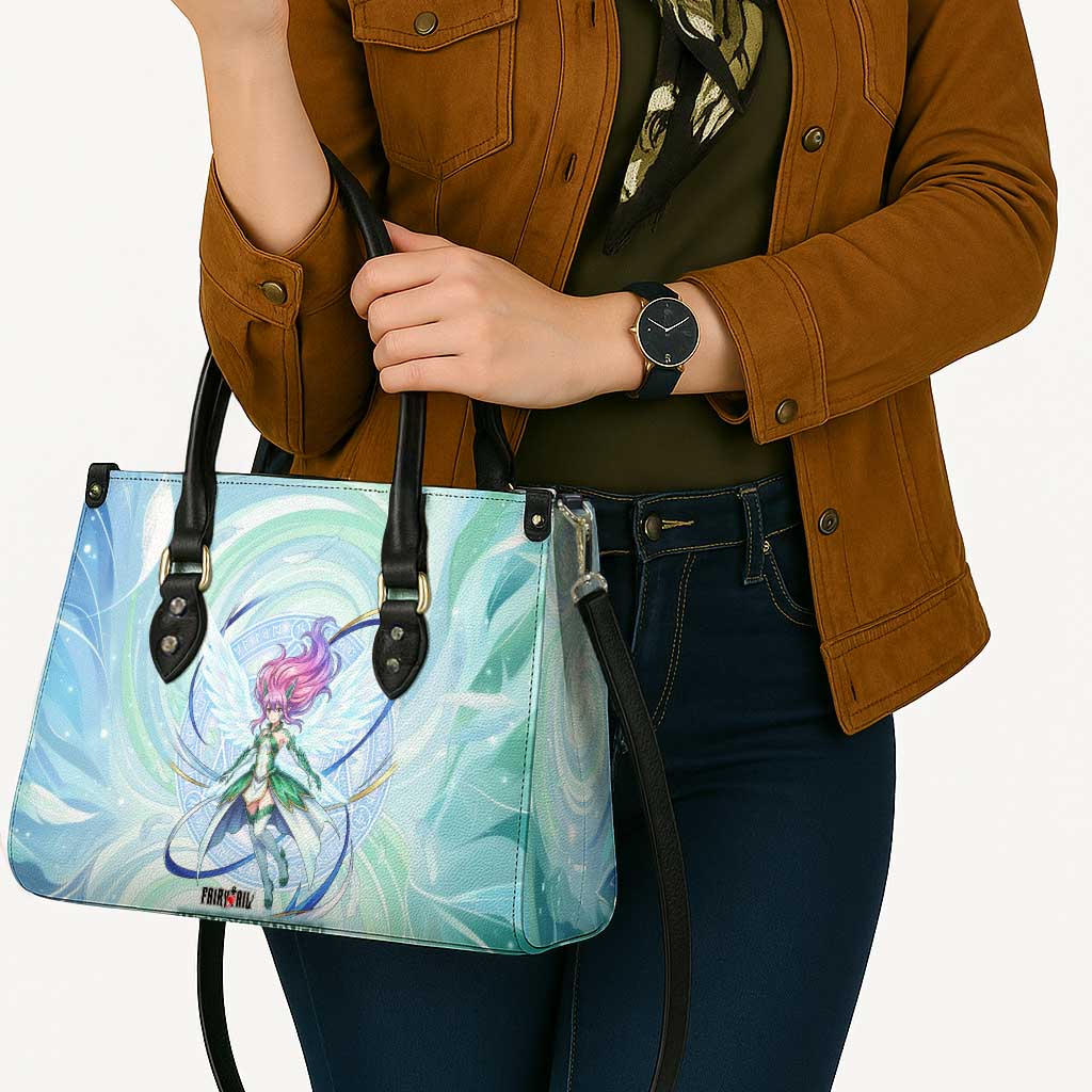 Wendy Marvell Fairy Tail Leather Bag Sky Dragon Anime Style with Pastel Wind and Wing Motif