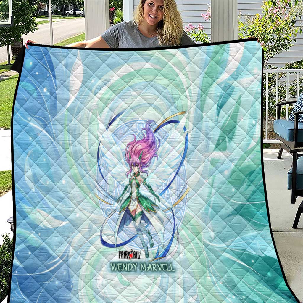 Wendy Marvell Fairy Tail Quilt Sky Dragon Anime Style with Pastel Wind and Wing Motif
