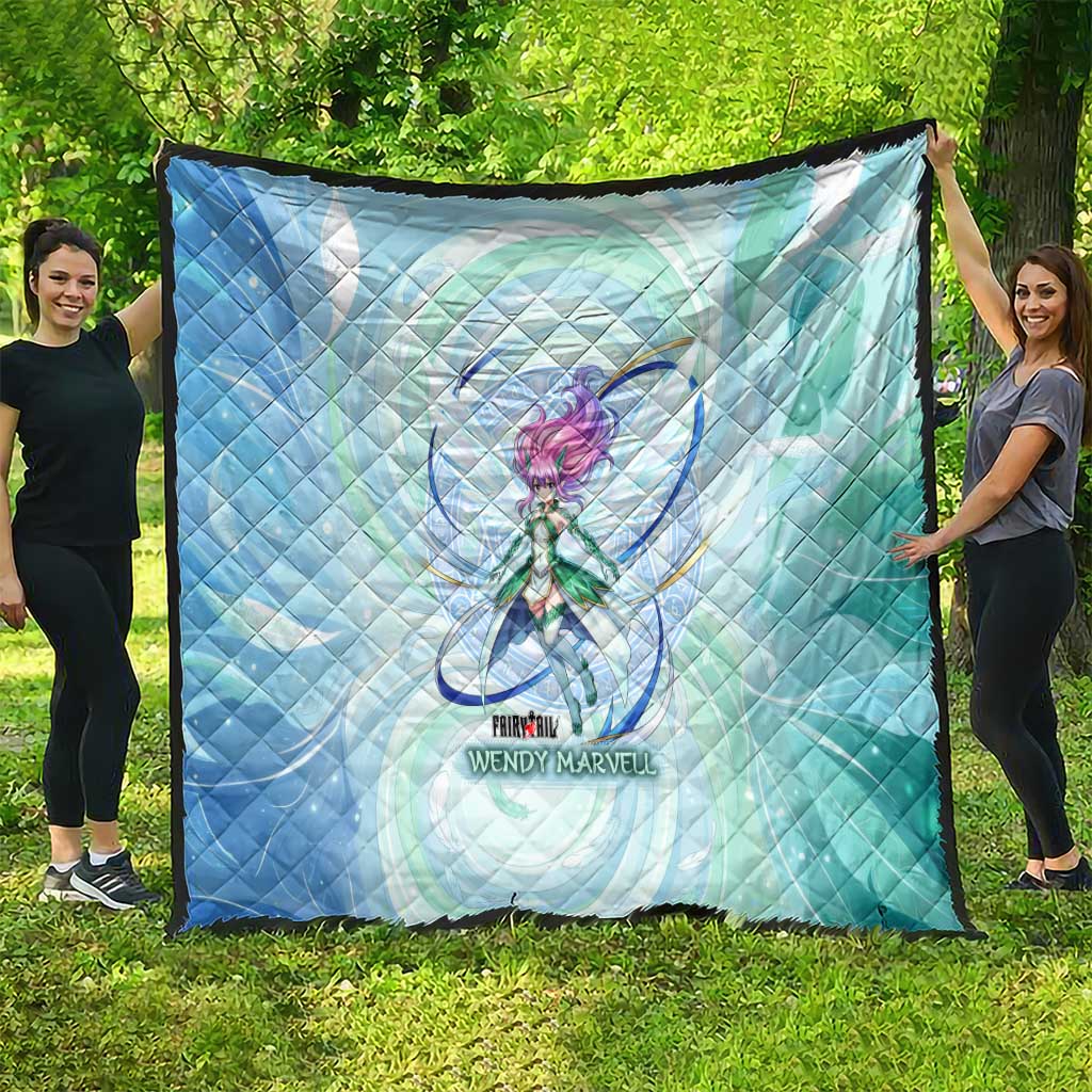 Wendy Marvell Fairy Tail Quilt Sky Dragon Anime Style with Pastel Wind and Wing Motif