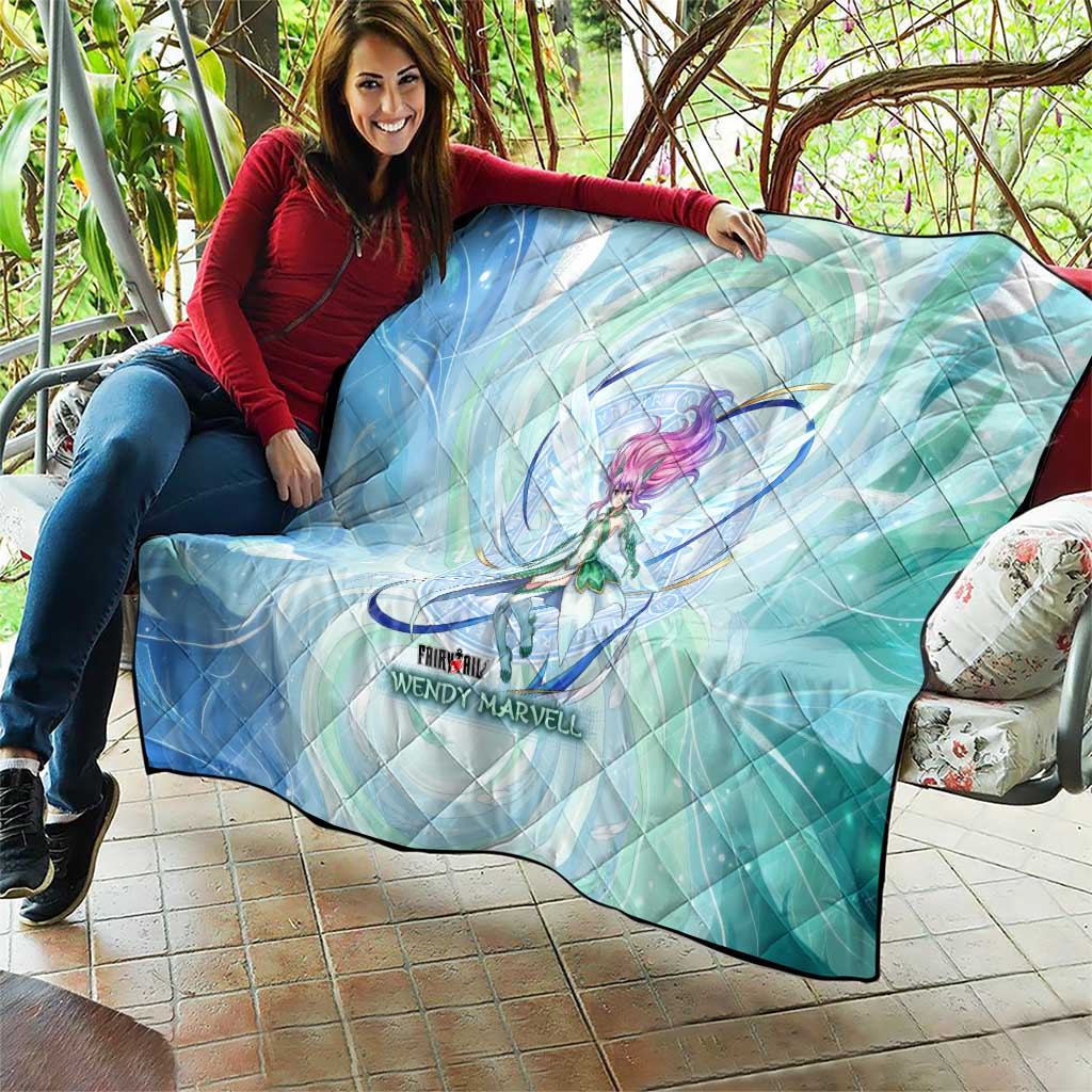 Wendy Marvell Fairy Tail Quilt Sky Dragon Anime Style with Pastel Wind and Wing Motif