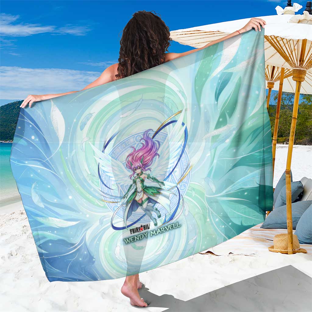 Wendy Marvell Fairy Tail Sarong Sky Dragon Anime Style with Pastel Wind and Wing Motif