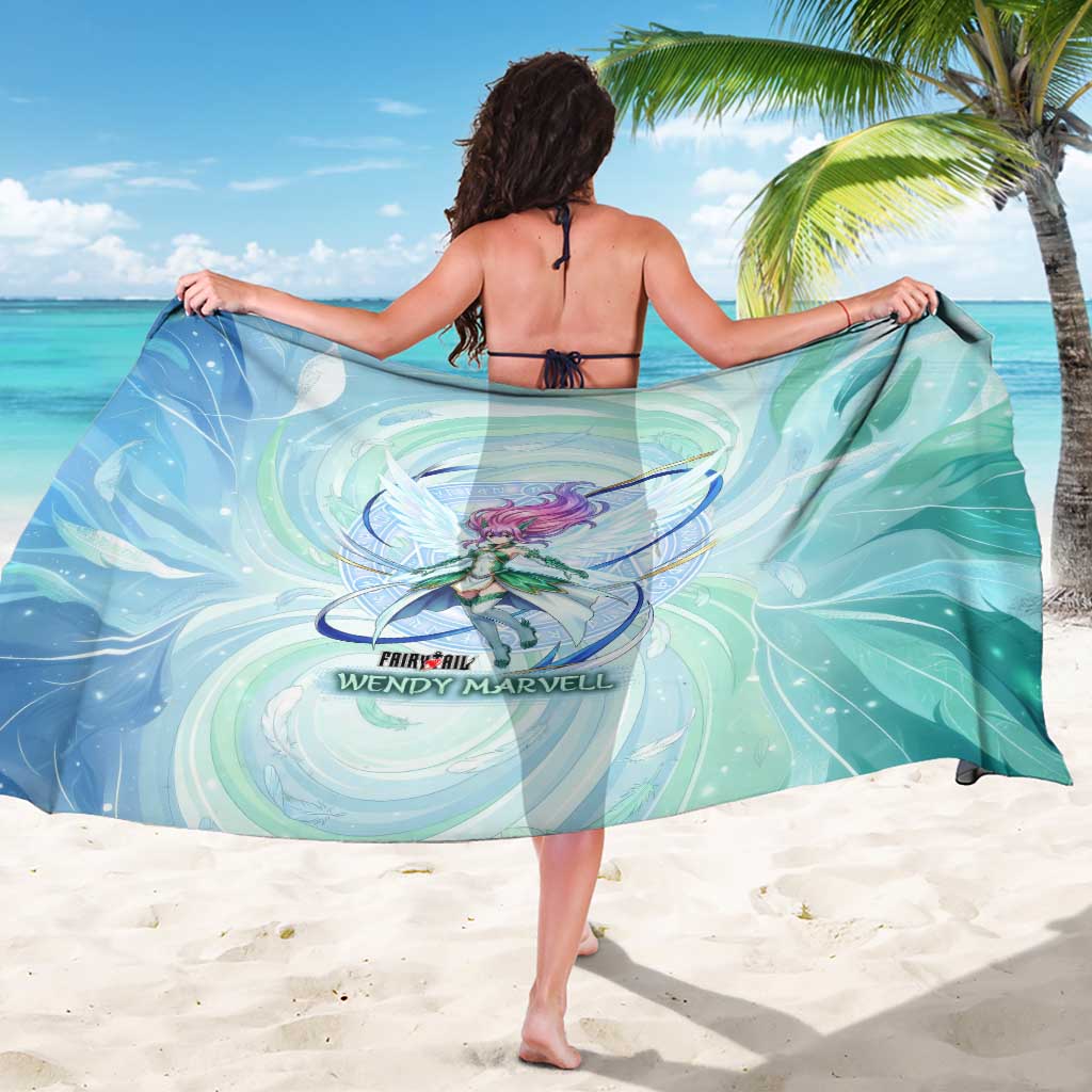 Wendy Marvell Fairy Tail Sarong Sky Dragon Anime Style with Pastel Wind and Wing Motif