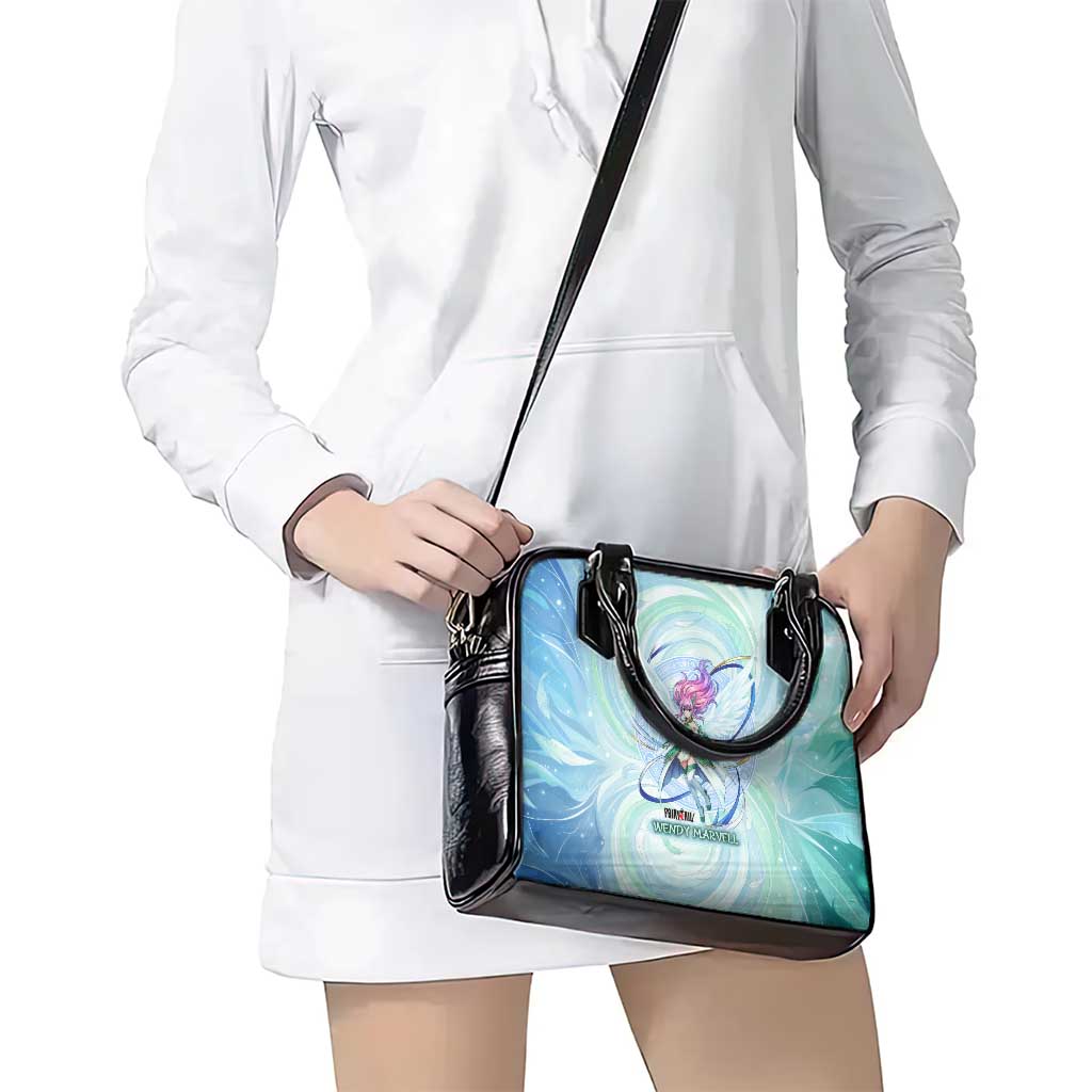 Wendy Marvell Fairy Tail Shoulder Handbag Sky Dragon Anime Style with Pastel Wind and Wing Motif