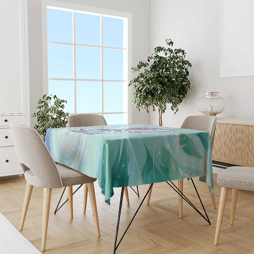 Wendy Marvell Fairy Tail Tablecloth Sky Dragon Anime Style with Pastel Wind and Wing Motif