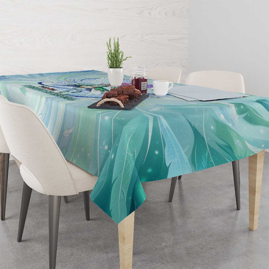 Wendy Marvell Fairy Tail Tablecloth Sky Dragon Anime Style with Pastel Wind and Wing Motif