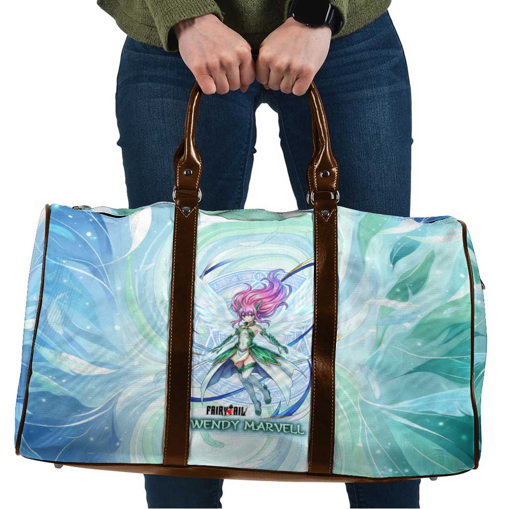 Wendy Marvell Fairy Tail Travel Bag Sky Dragon Anime Style with Pastel Wind and Wing Motif