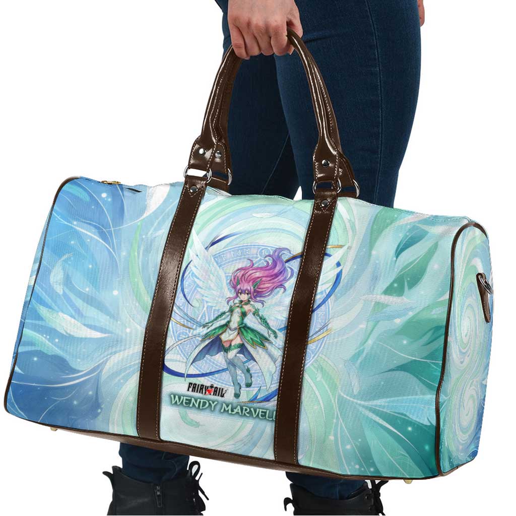 Wendy Marvell Fairy Tail Travel Bag Sky Dragon Anime Style with Pastel Wind and Wing Motif