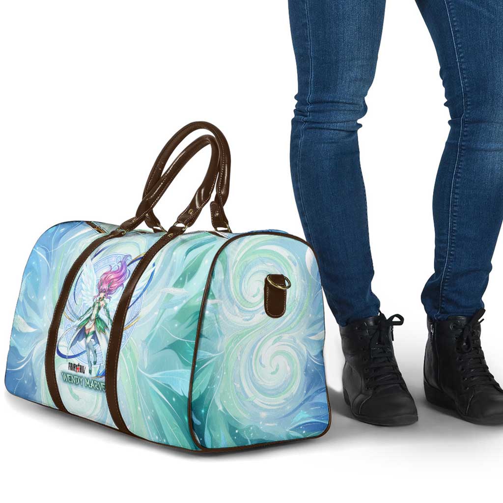 Wendy Marvell Fairy Tail Travel Bag Sky Dragon Anime Style with Pastel Wind and Wing Motif