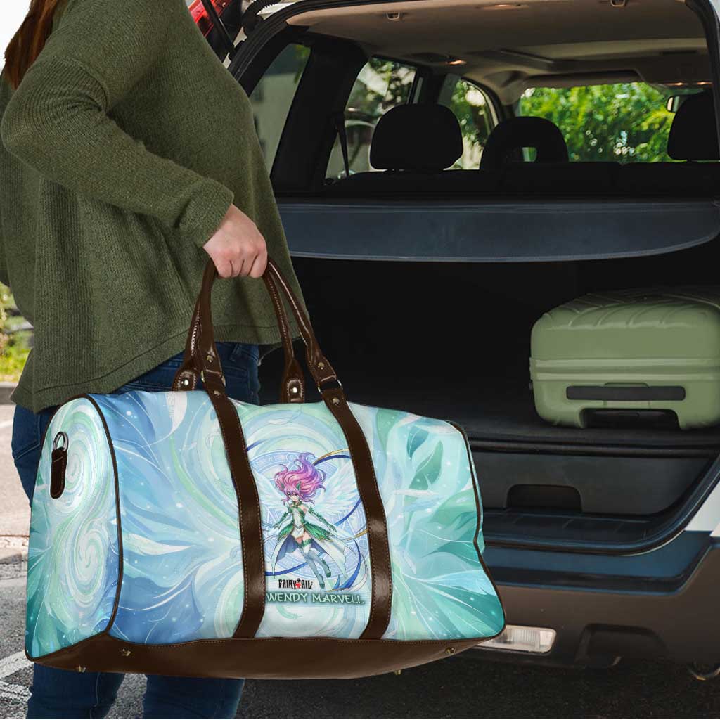Wendy Marvell Fairy Tail Travel Bag Sky Dragon Anime Style with Pastel Wind and Wing Motif
