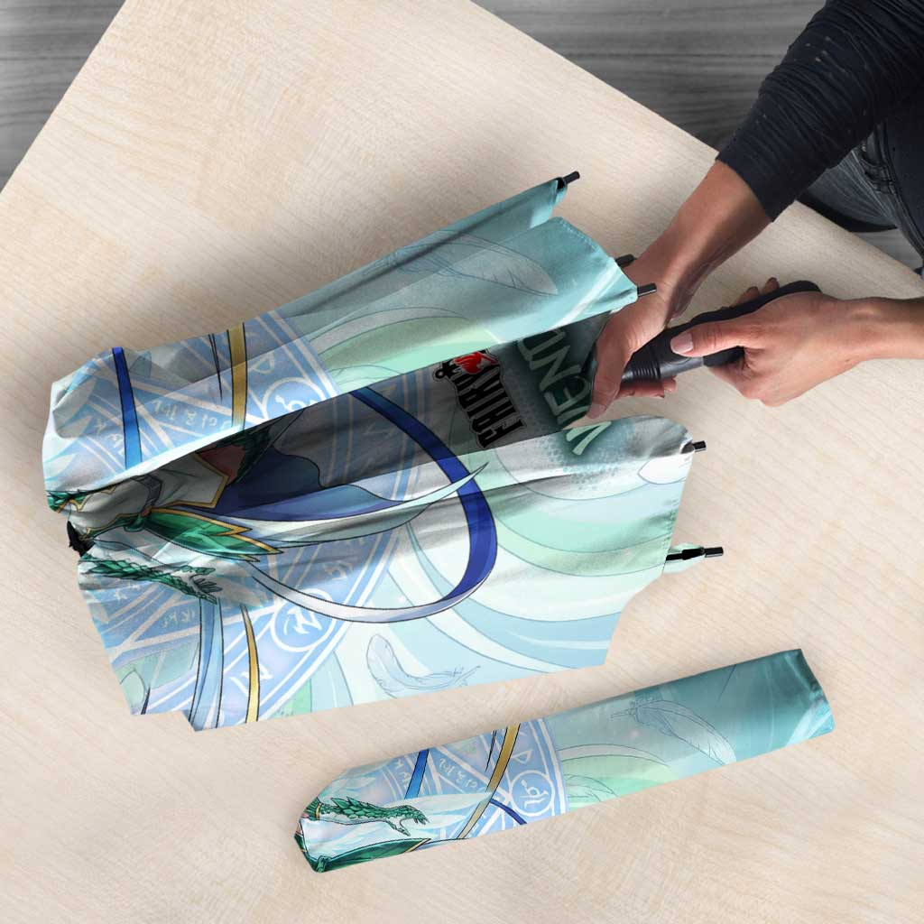 Wendy Marvell Fairy Tail Umbrella Sky Dragon Anime Style with Pastel Wind and Wing Motif
