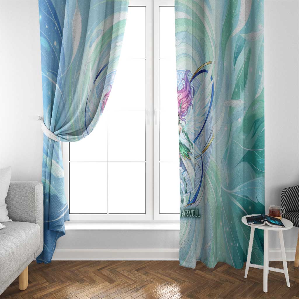 Wendy Marvell Fairy Tail Window Curtain Sky Dragon Anime Style with Pastel Wind and Wing Motif