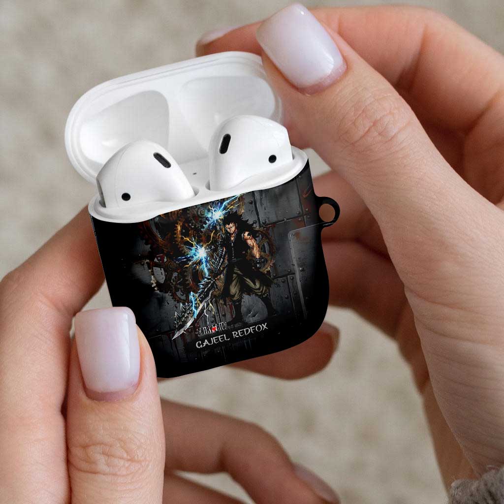 Gajeel Redfox Fairy Tail AirPods Case Industrial Steampunk Anime Style with Iron Dragon Elements