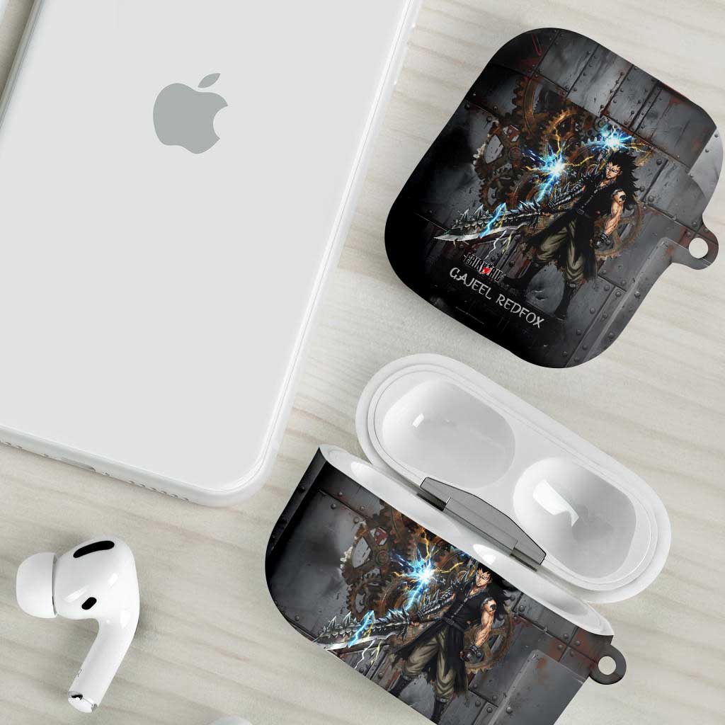 Gajeel Redfox Fairy Tail AirPods Case Industrial Steampunk Anime Style with Iron Dragon Elements