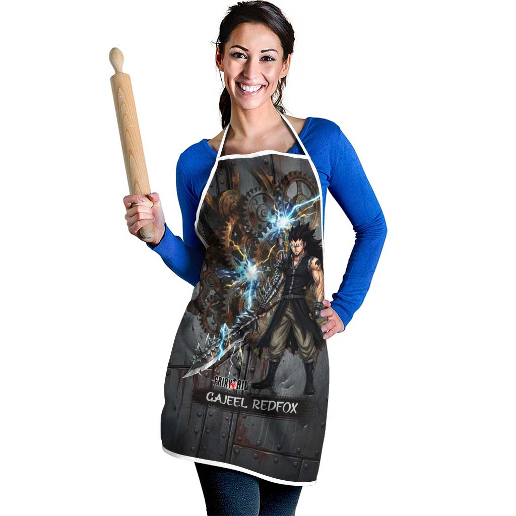 Gajeel Redfox Fairy Tail Apron Industrial Steampunk Anime Style with Iron Dragon Elements