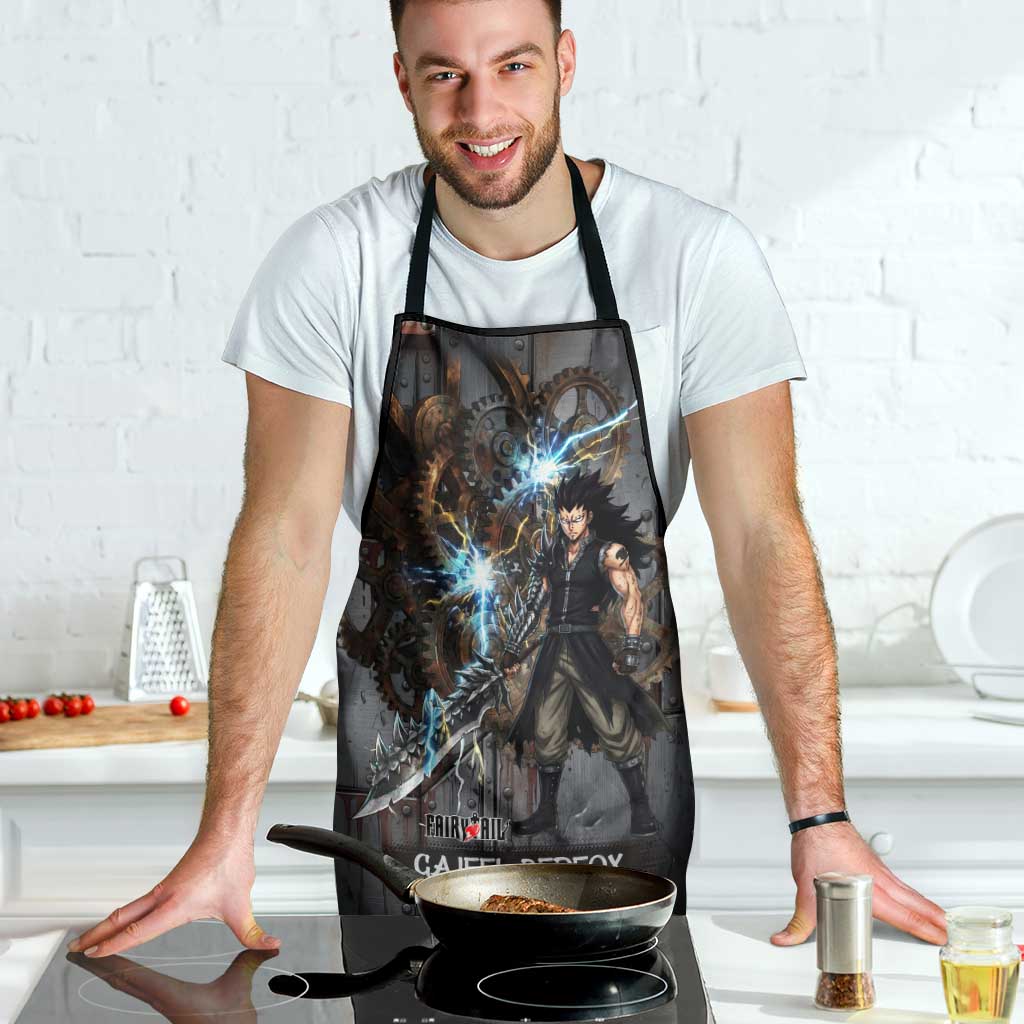 Gajeel Redfox Fairy Tail Apron Industrial Steampunk Anime Style with Iron Dragon Elements