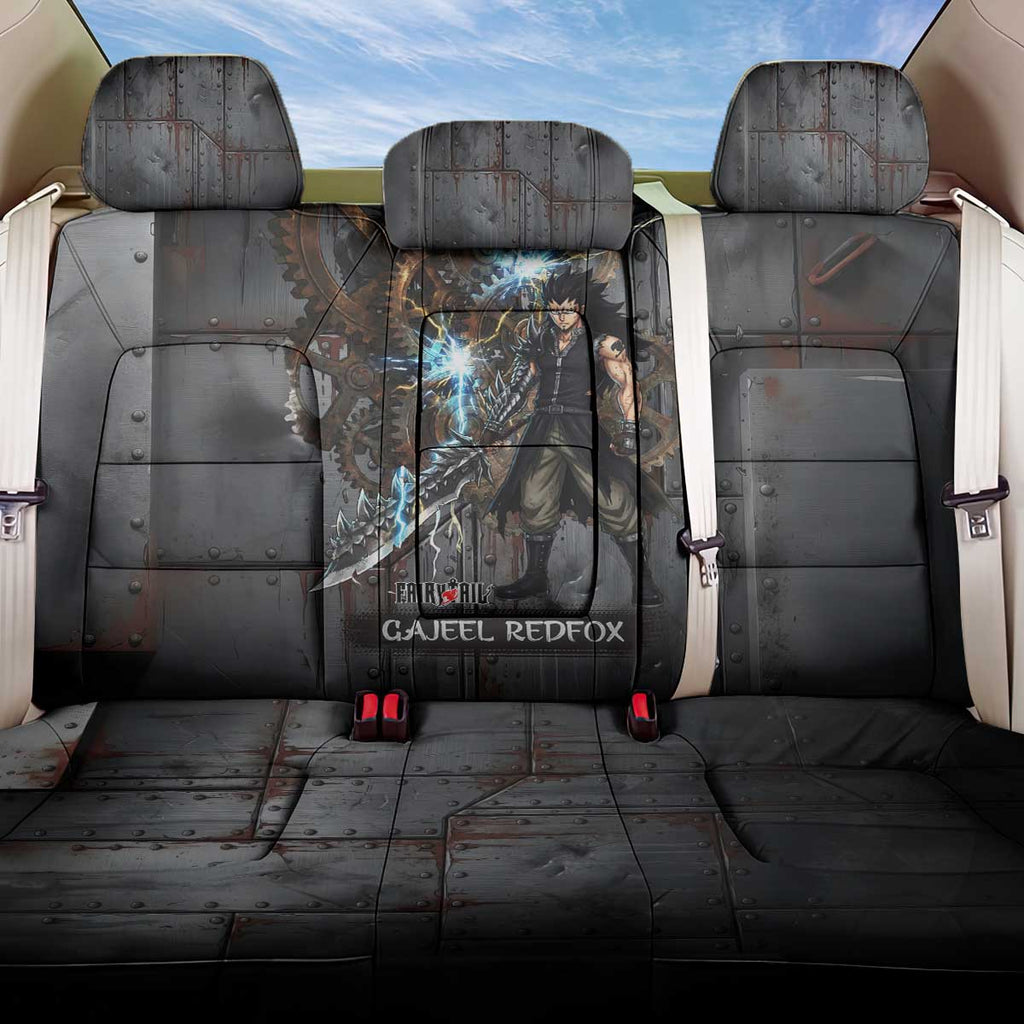 Gajeel Redfox Fairy Tail Back Car Seat Cover Industrial Steampunk Anime Style with Iron Dragon Elements