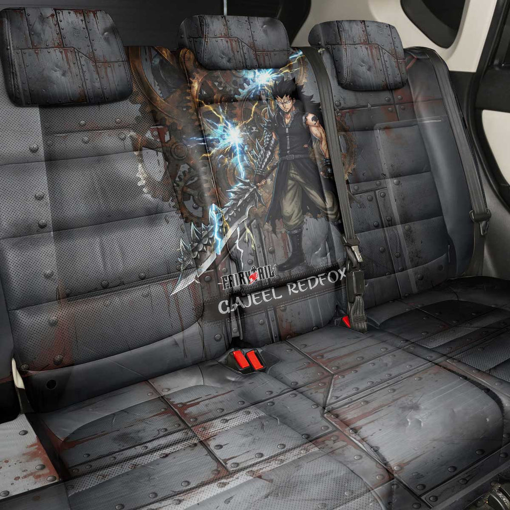 Gajeel Redfox Fairy Tail Back Car Seat Cover Industrial Steampunk Anime Style with Iron Dragon Elements