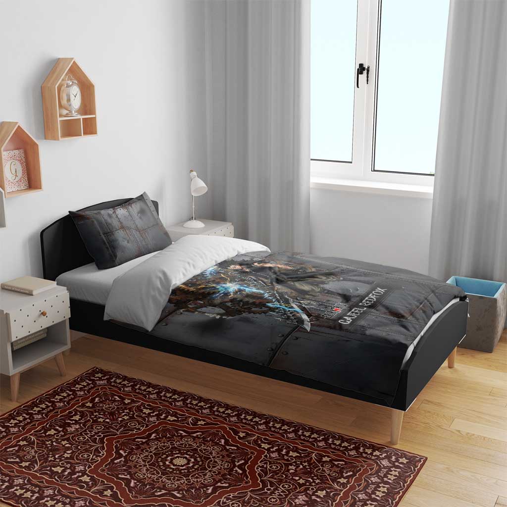Gajeel Redfox Fairy Tail Bedding Set Industrial Steampunk Anime Style with Iron Dragon Elements