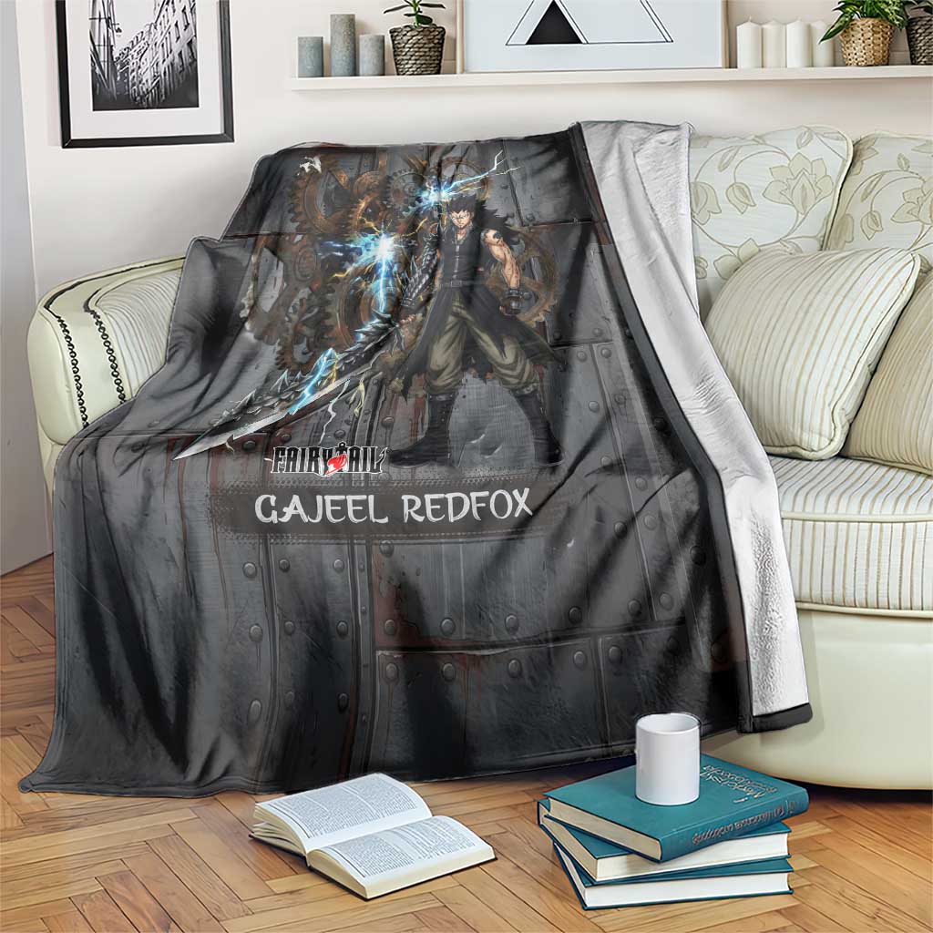 Gajeel Redfox Fairy Tail Blanket Industrial Steampunk Anime Style with Iron Dragon Elements