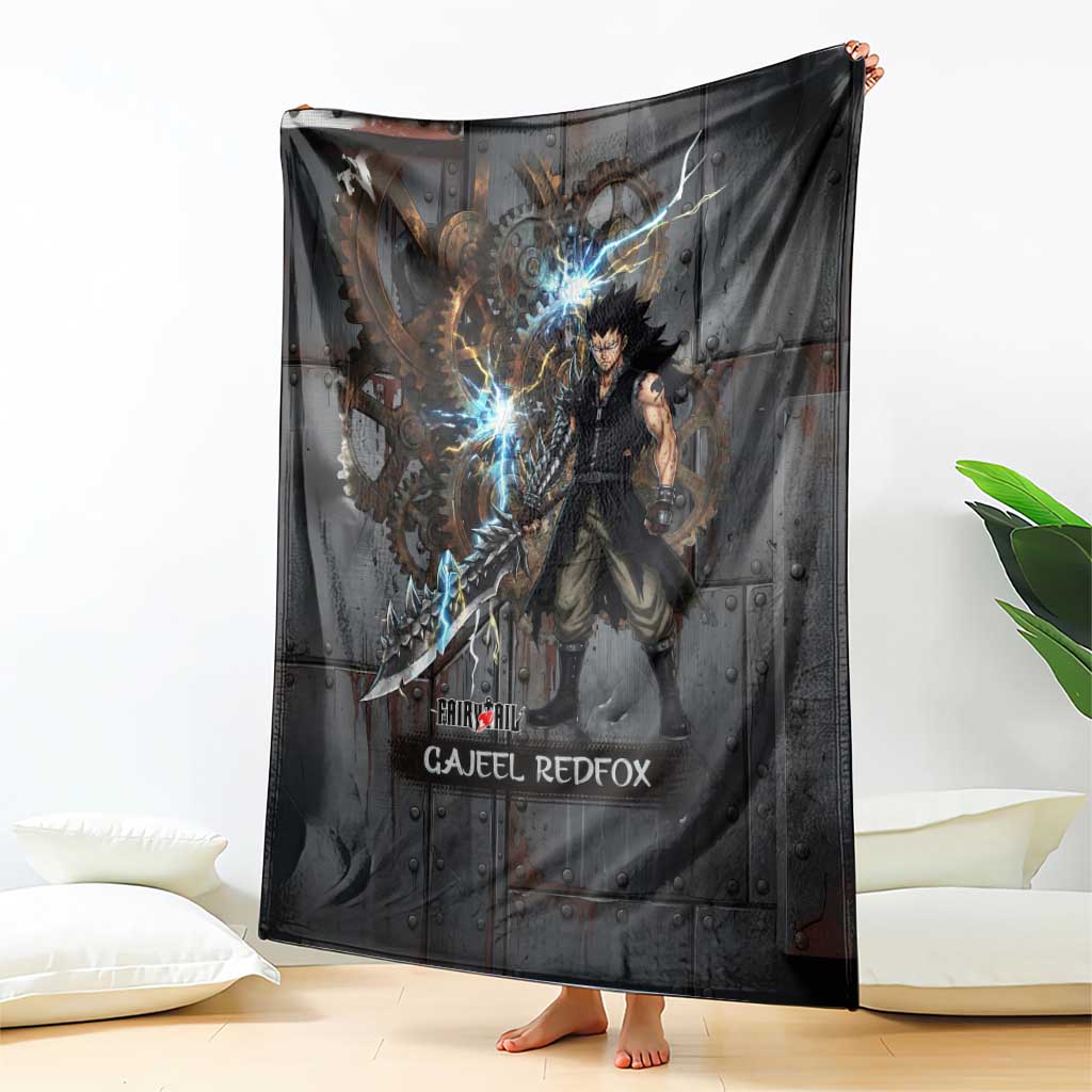 Gajeel Redfox Fairy Tail Blanket Industrial Steampunk Anime Style with Iron Dragon Elements