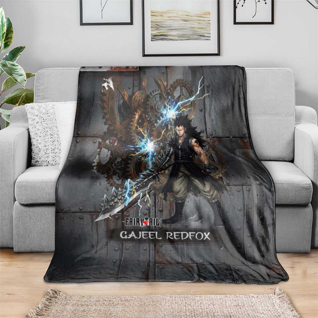 Gajeel Redfox Fairy Tail Blanket Industrial Steampunk Anime Style with Iron Dragon Elements