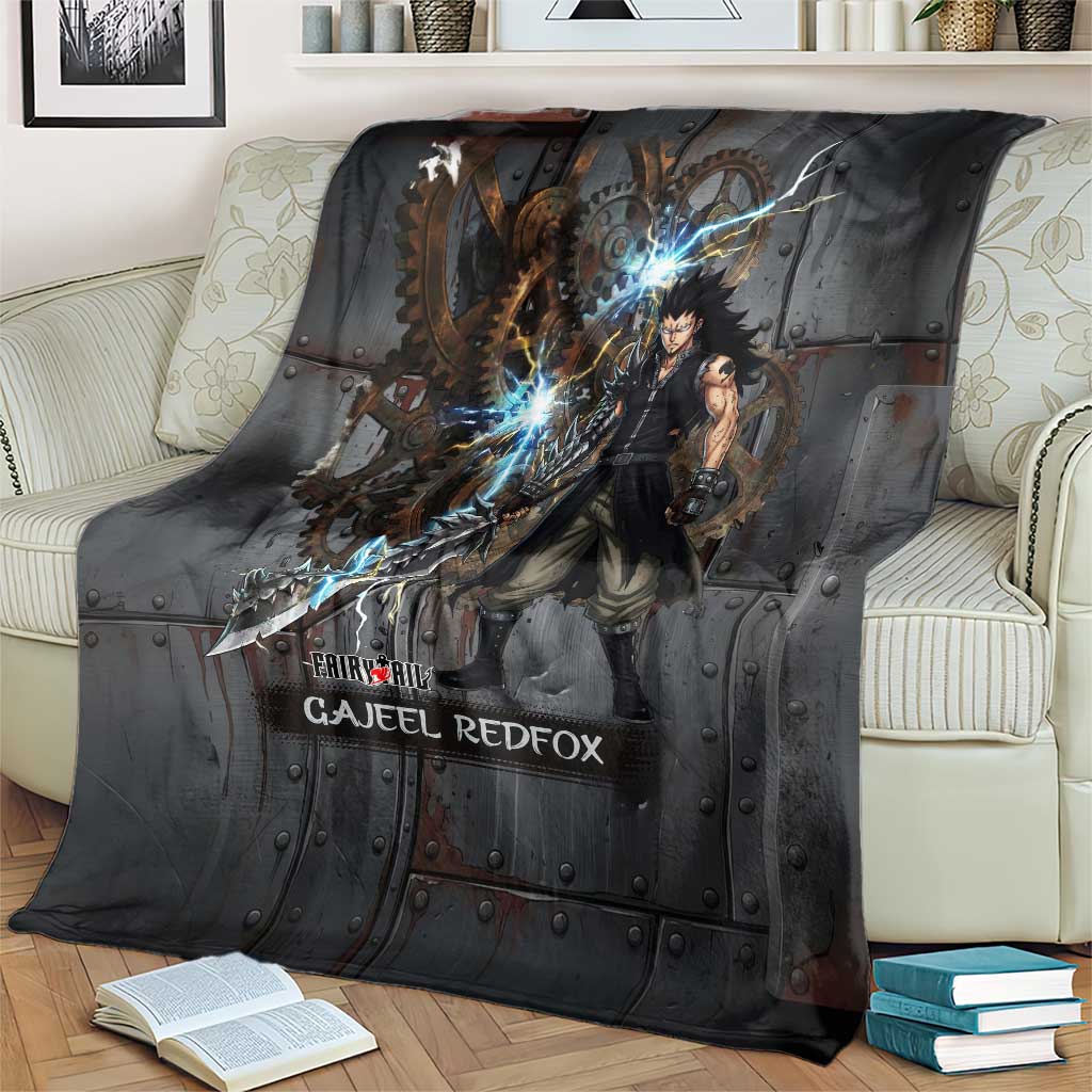 Gajeel Redfox Fairy Tail Blanket Industrial Steampunk Anime Style with Iron Dragon Elements