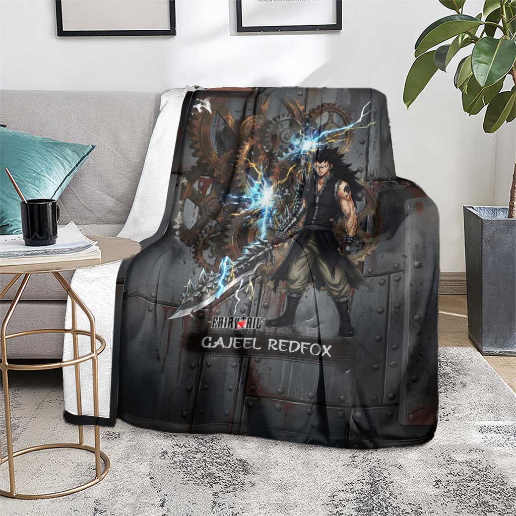 Gajeel Redfox Fairy Tail Blanket Industrial Steampunk Anime Style with Iron Dragon Elements