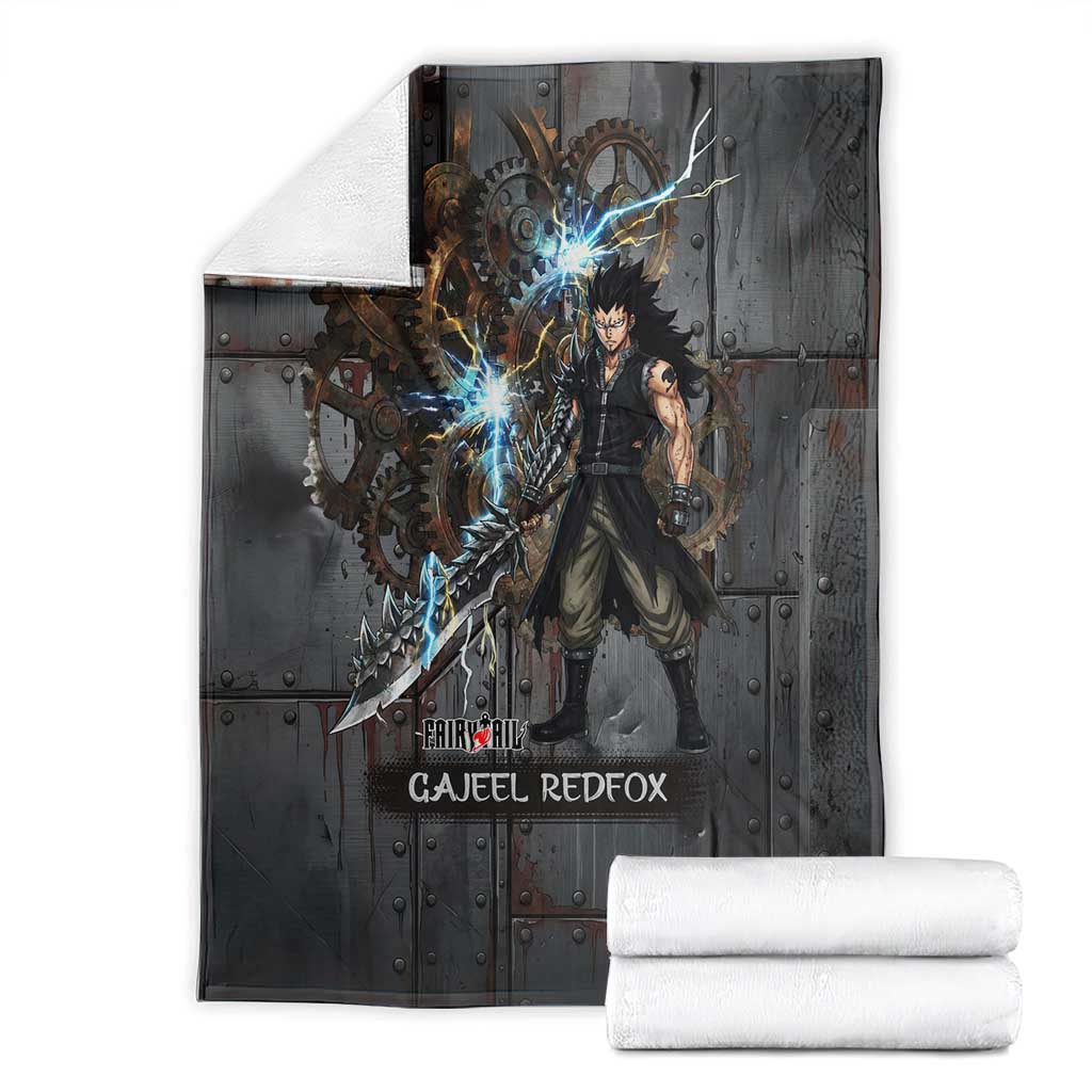 Gajeel Redfox Fairy Tail Blanket Industrial Steampunk Anime Style with Iron Dragon Elements