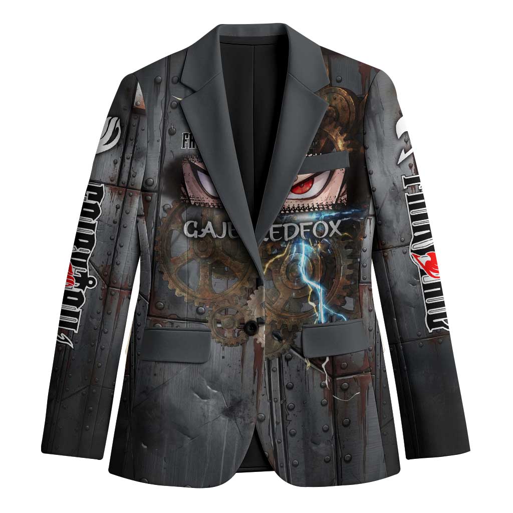 Gajeel Redfox Fairy Tail Blazer Industrial Steampunk Anime Style with Iron Dragon Elements