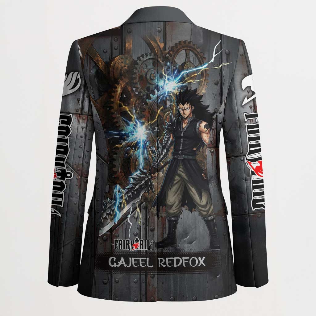 Gajeel Redfox Fairy Tail Blazer Industrial Steampunk Anime Style with Iron Dragon Elements