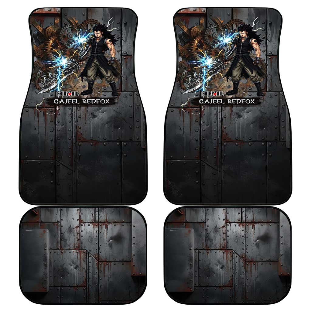 Gajeel Redfox Fairy Tail Car Mats Industrial Steampunk Anime Style with Iron Dragon Elements